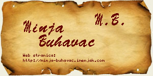 Minja Buhavac vizit kartica